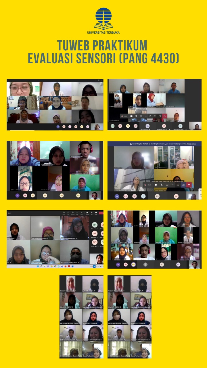 Pelaksanaan Praktikum Tuweb Prodi Teknologi Pangan Di Masa Pandemi