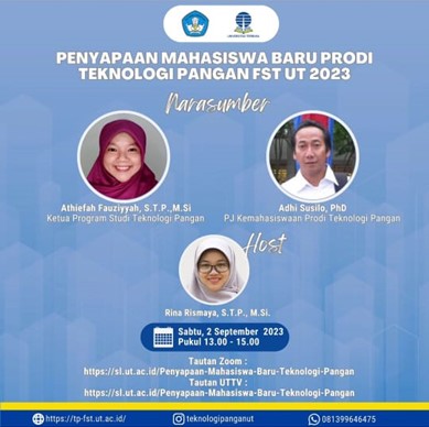 Penyapaan Mahasiswa Baru Prodi Teknologi Pangan Tahun 2023 Program